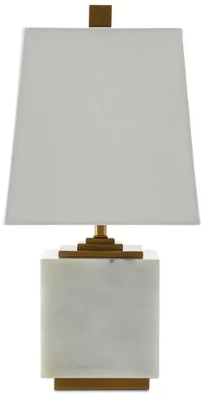 Annelore Table Lamp - White/Antique Brass - Currey & Company