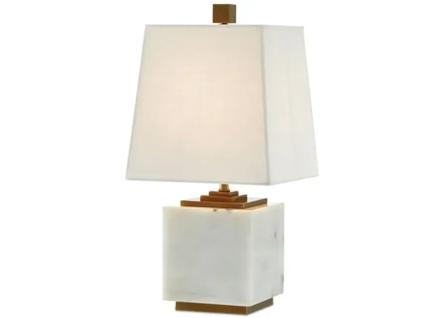 Annelore Table Lamp - White/Antique Brass - Currey & Company