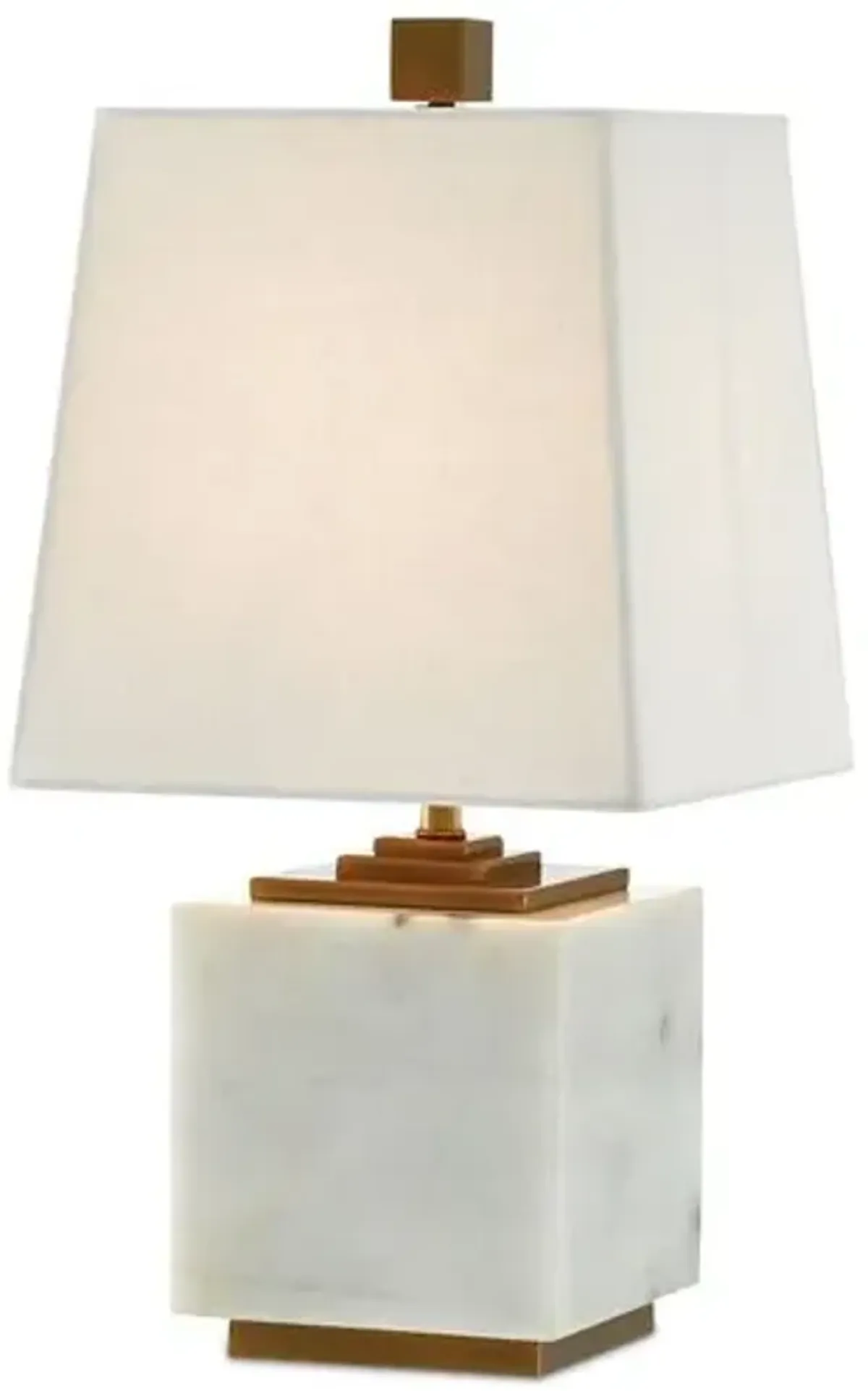 Annelore Table Lamp - White/Antique Brass - Currey & Company