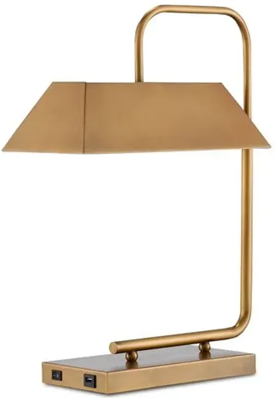 Hoxton Table Lamp - Antique Brass - Currey & Company