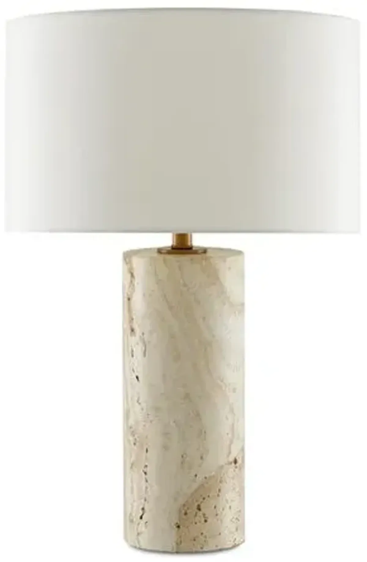 Vespera Marble Table Lamp - Natural/Brass - Currey & Company