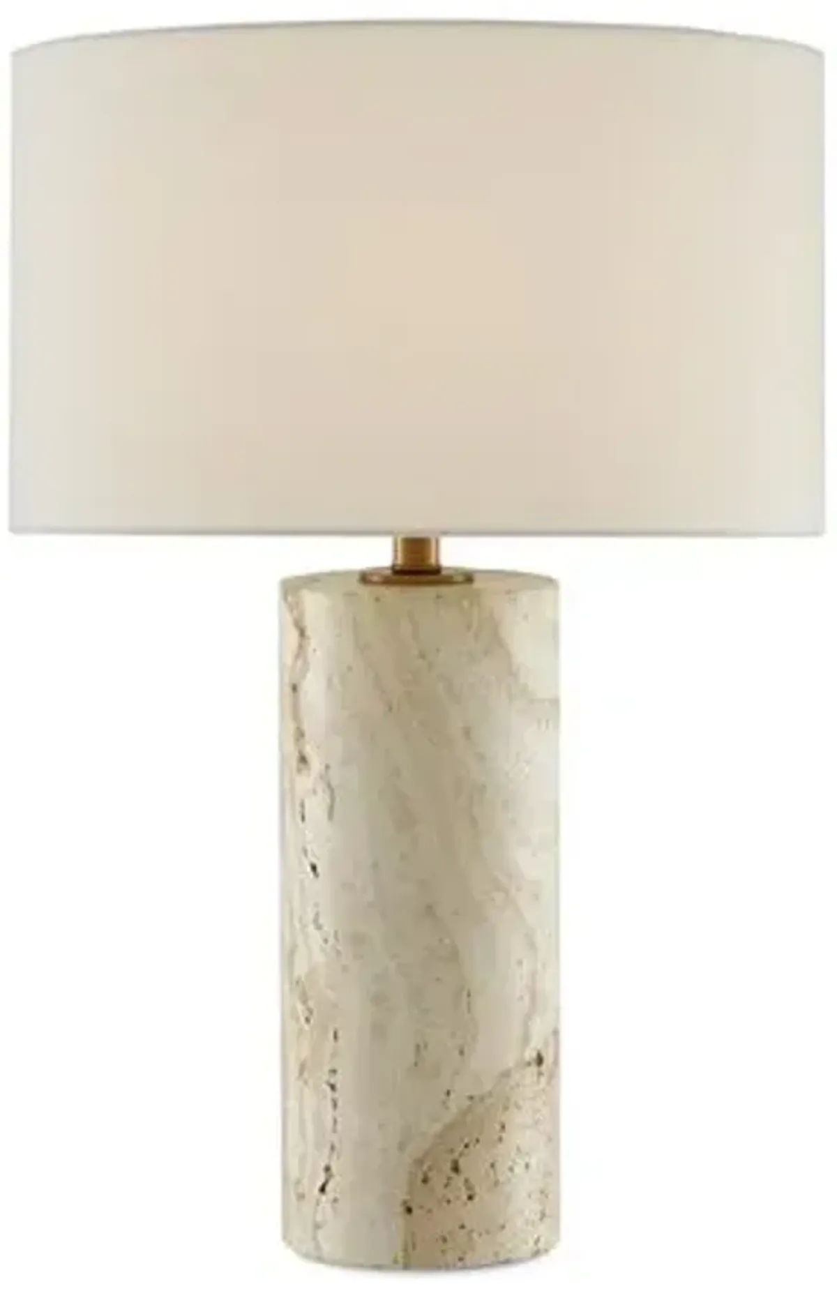 Vespera Marble Table Lamp - Natural/Brass - Currey & Company