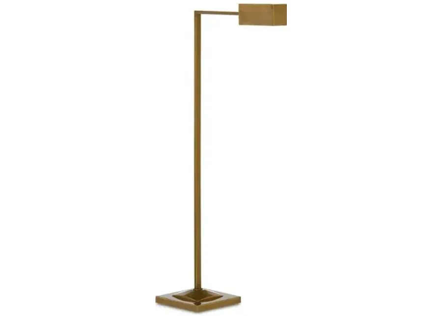 Ruxley Floor Lamp - Antique Brass - Currey & Company