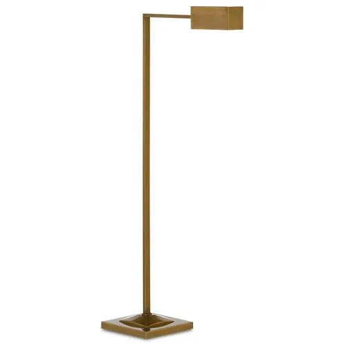 Ruxley Floor Lamp - Antique Brass - Currey & Company