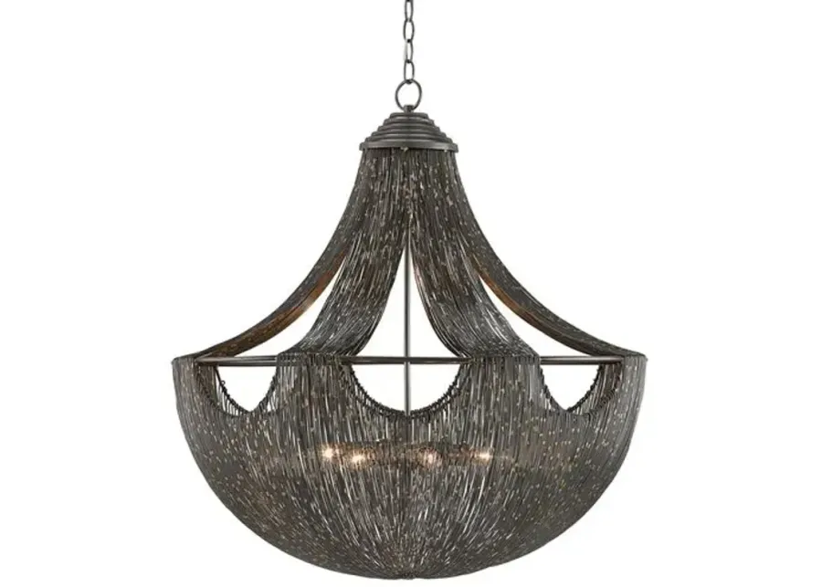 Eduardo Chandelier - Natural Iron/Brass - Currey & Company