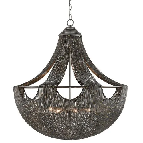 Eduardo Chandelier - Natural Iron/Brass - Currey & Company