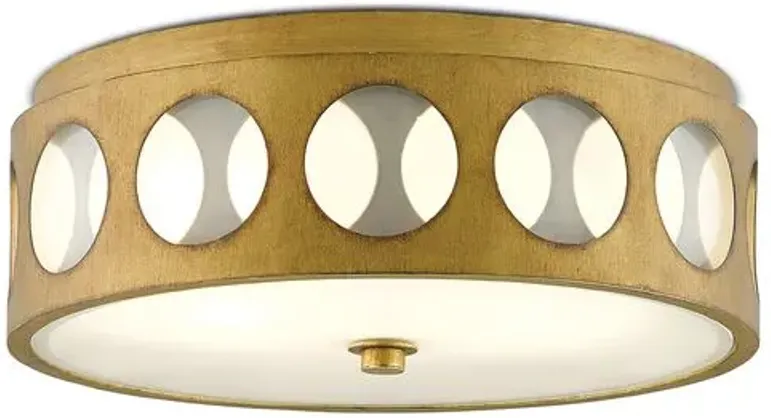 Go-Go Flush Mount - Brass - Currey & Company - Gold