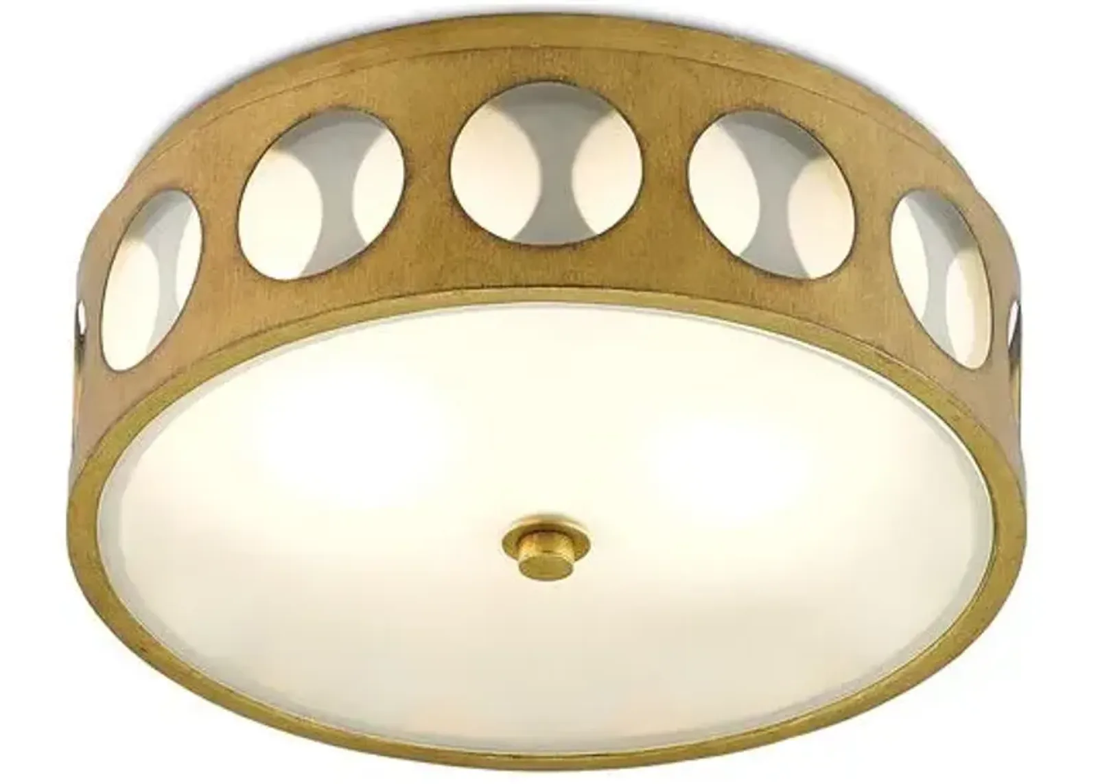 Go-Go Flush Mount - Brass - Currey & Company - Gold