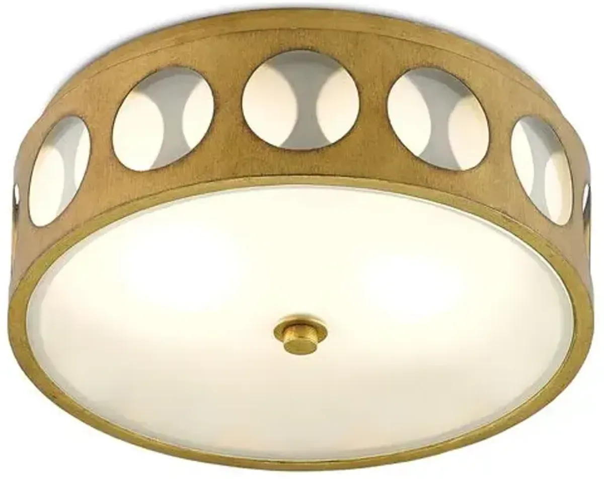 Go-Go Flush Mount - Brass - Currey & Company - Gold