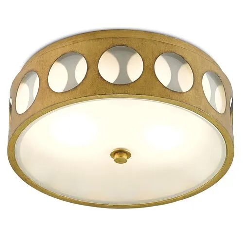 Go-Go Flush Mount - Brass - Currey & Company - Gold