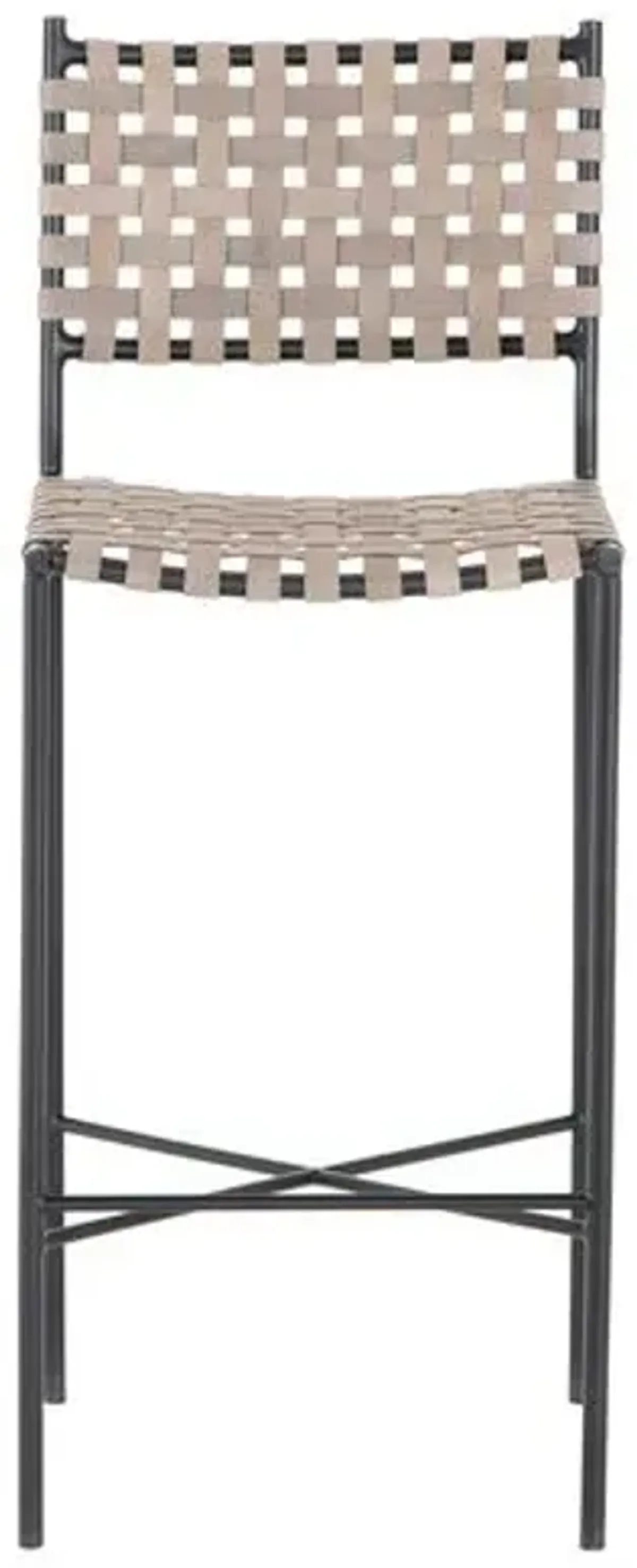 Drey Barstool - Smoke Grey Leather