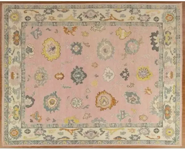 8'1"x10'3" Julia Oushak Rug - Pink - Pink