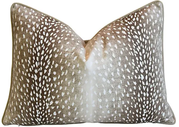 Antelope Deer Fawn Linen & Velvet Pillow