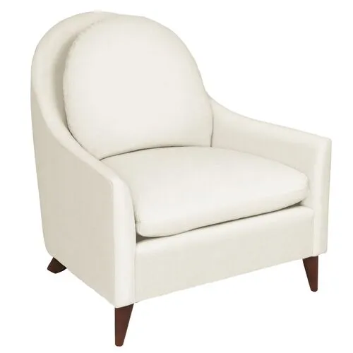 Kim Salmela - Lowell Linen Chair - White