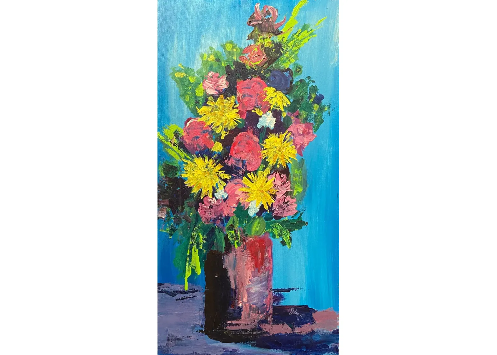 Still Life of Daisies - 1972 - McNaught Fine Art - Blue