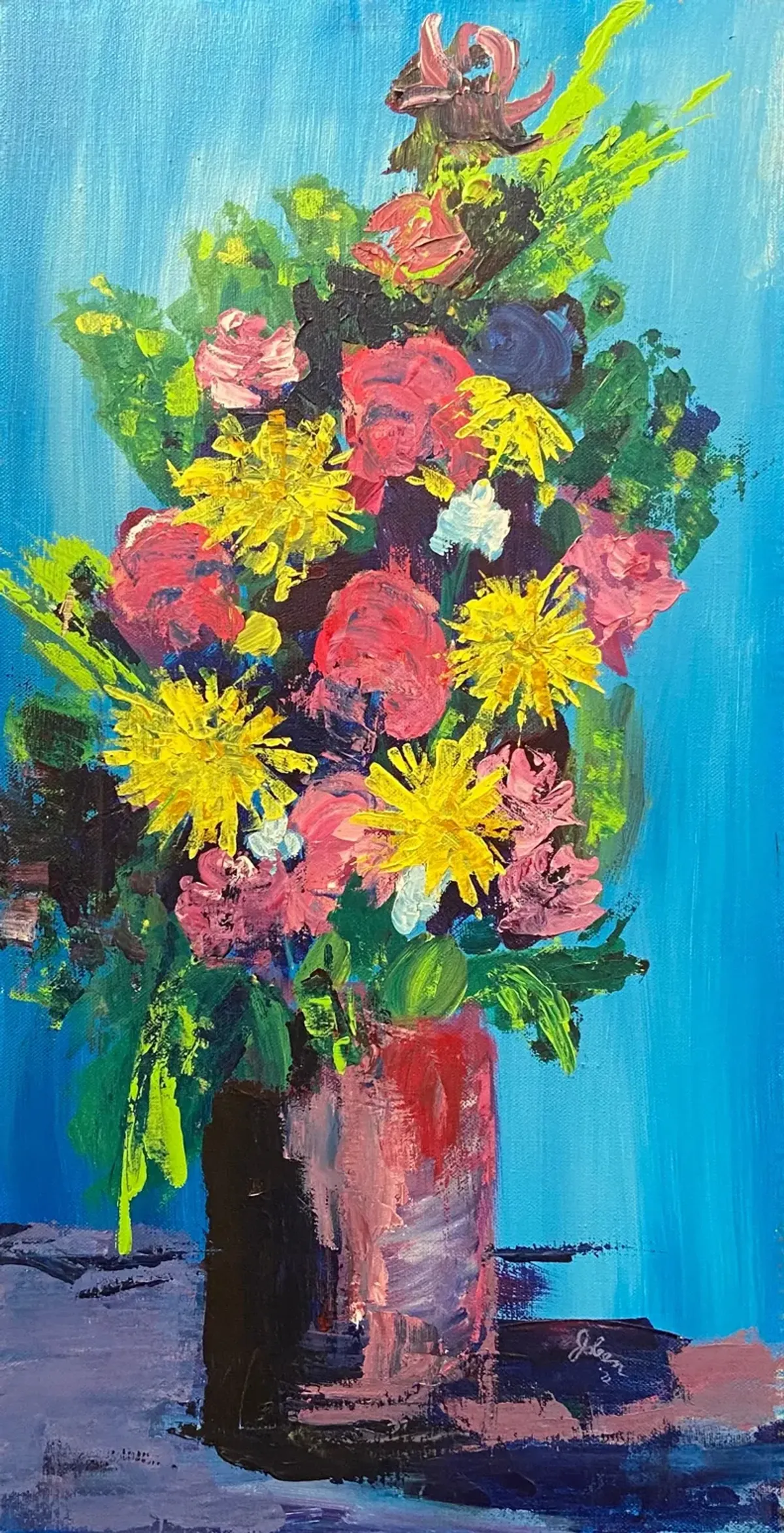 Still Life of Daisies - 1972 - McNaught Fine Art - Blue