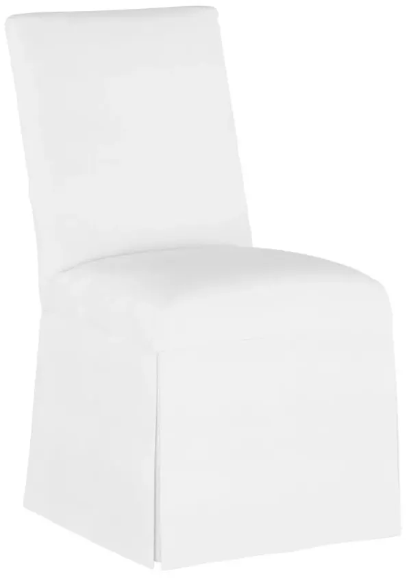 Owen Skirted Slipcover Side Chair, Linen