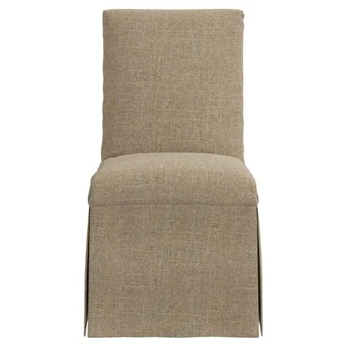 Owen Linen Slipcover Side Chair - Brown