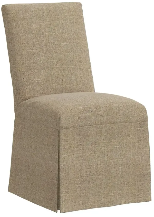 Owen Skirted Slipcover Side Chair, Linen