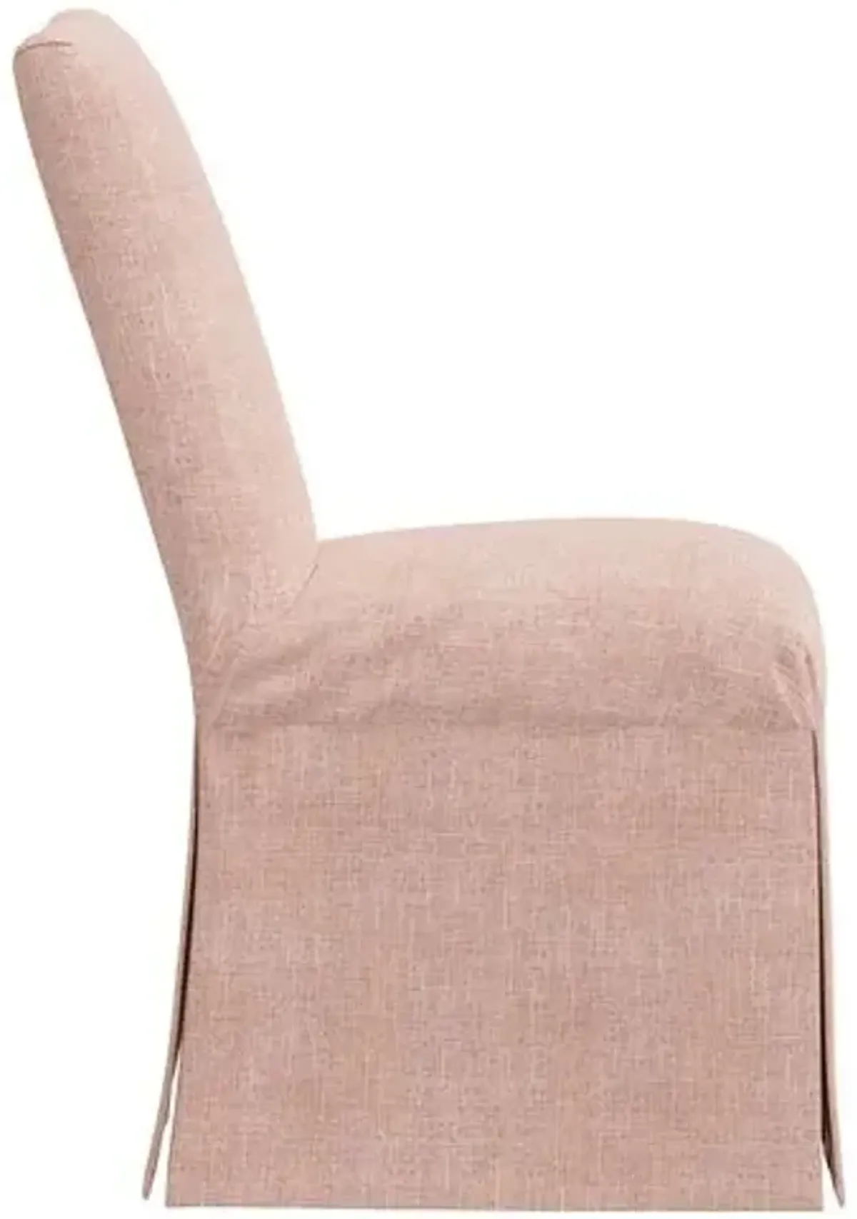 Owen Linen Slipcover Side Chair - Pink