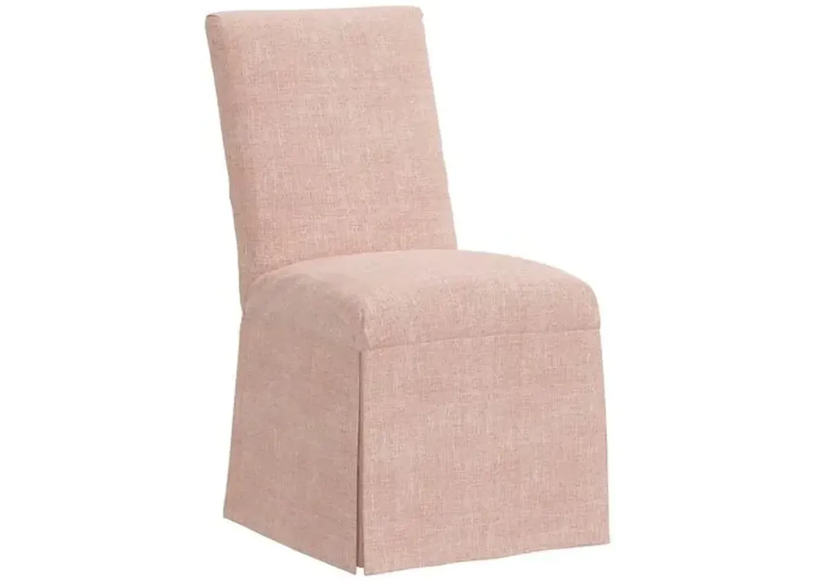 Owen Linen Slipcover Side Chair - Pink