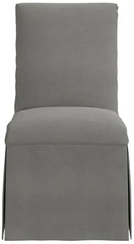 Owen Linen Slipcover Side Chair - Gray