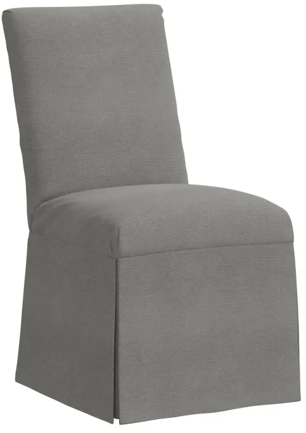 Owen Skirted Slipcover Side Chair, Linen
