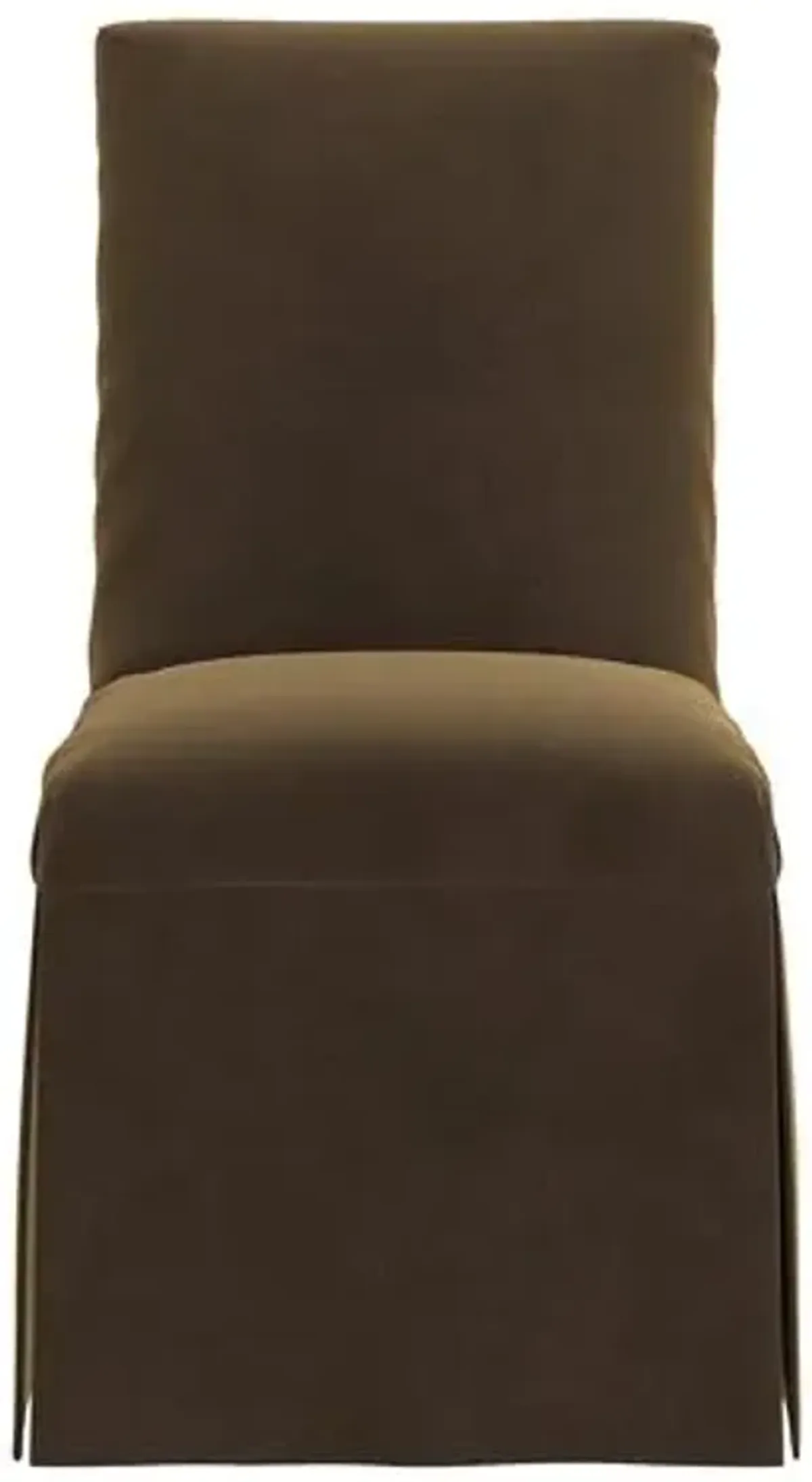 Owen Velvet Slipcover Side Chair - Brown