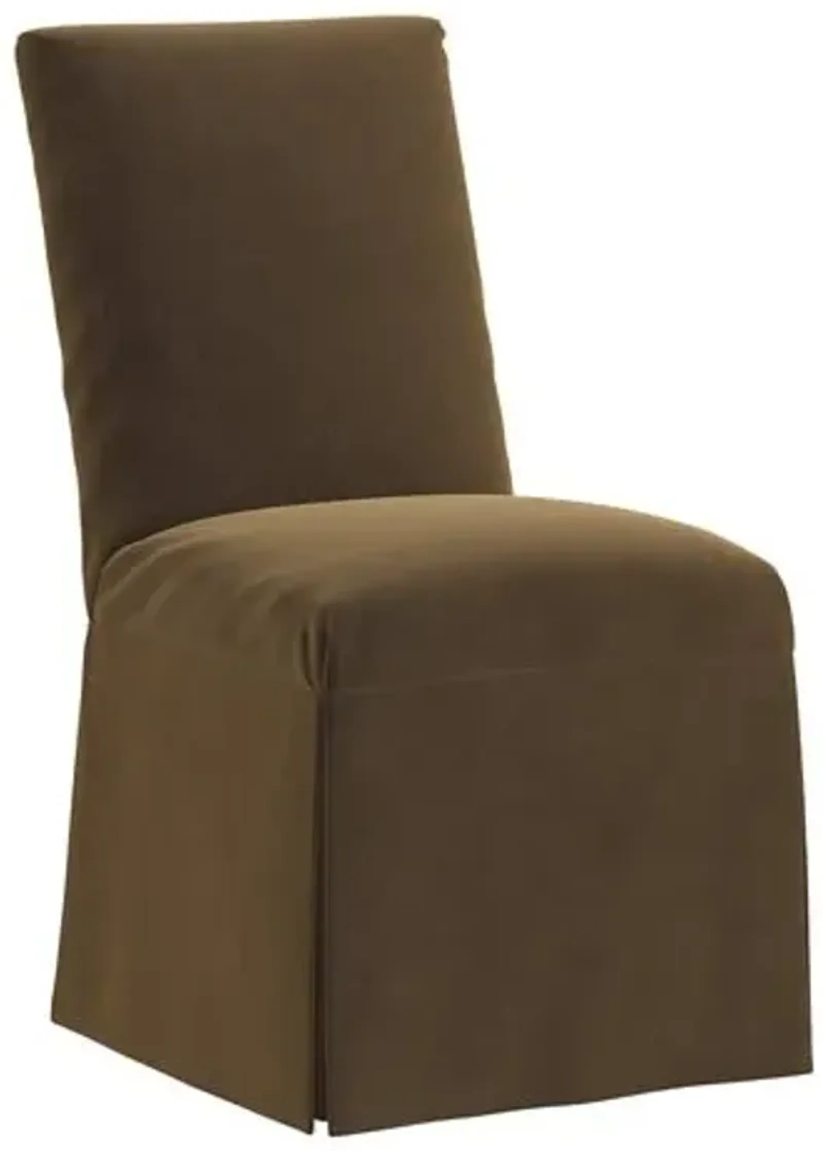 Owen Velvet Slipcover Side Chair - Brown