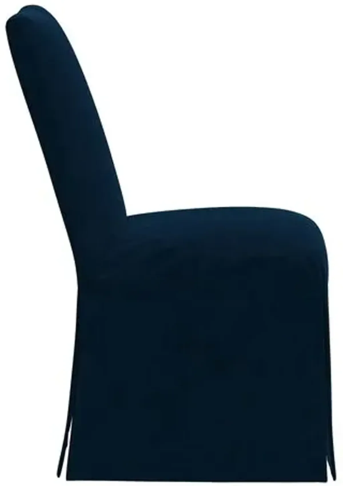 Owen Velvet Slipcover Side Chair - Blue