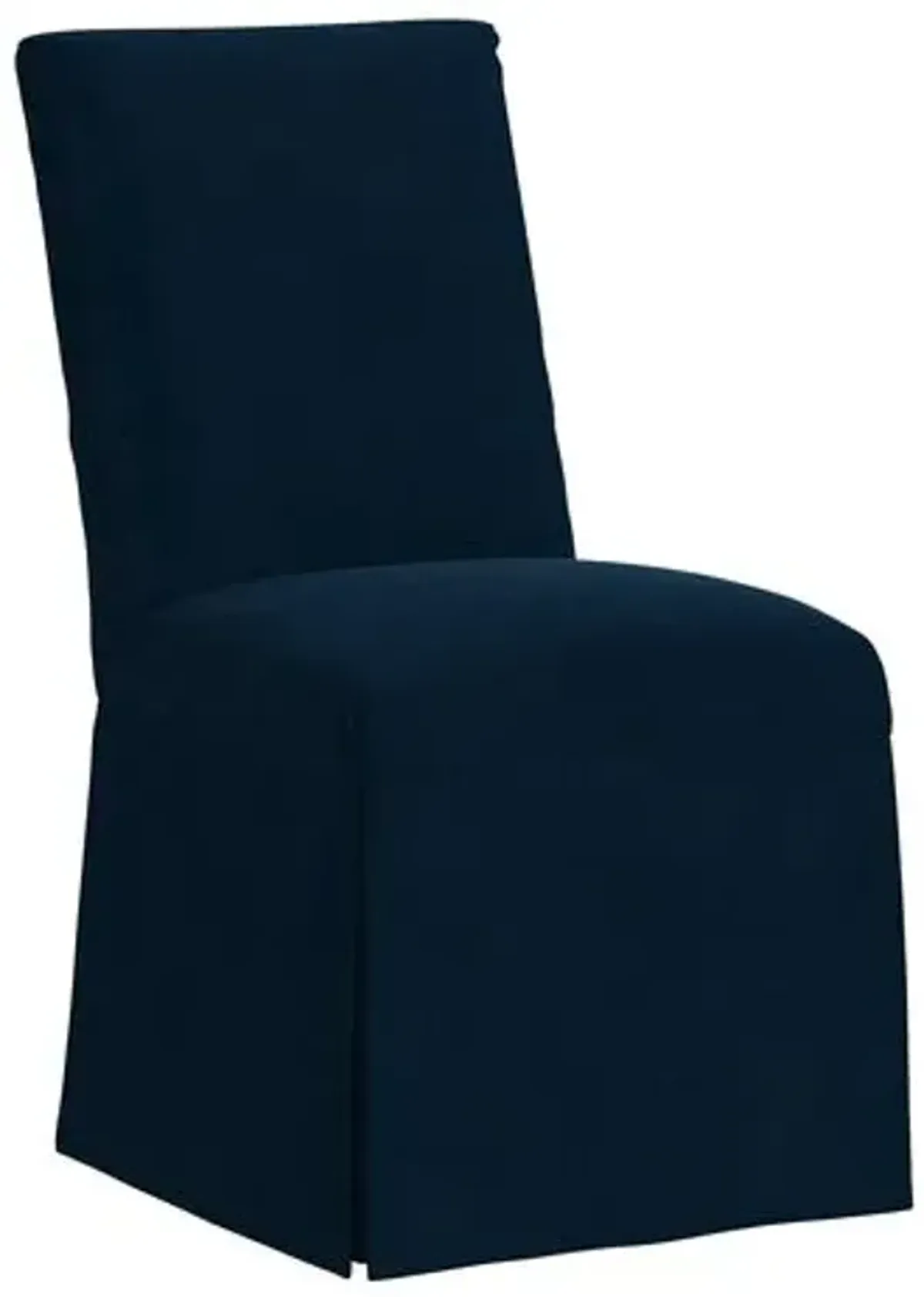 Owen Velvet Slipcover Side Chair - Blue