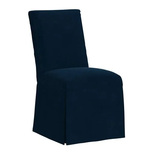 Owen Velvet Slipcover Side Chair - Blue