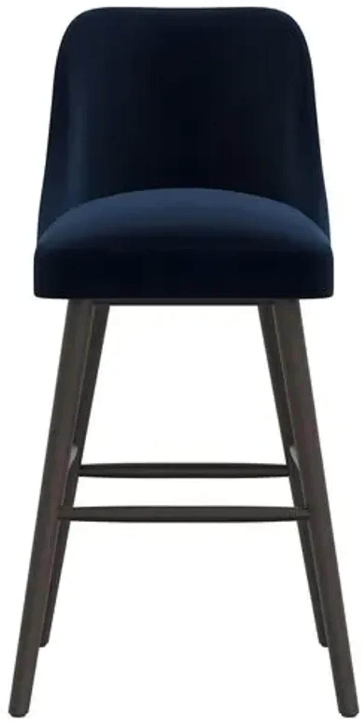 Barron Velvet Barstool - Blue