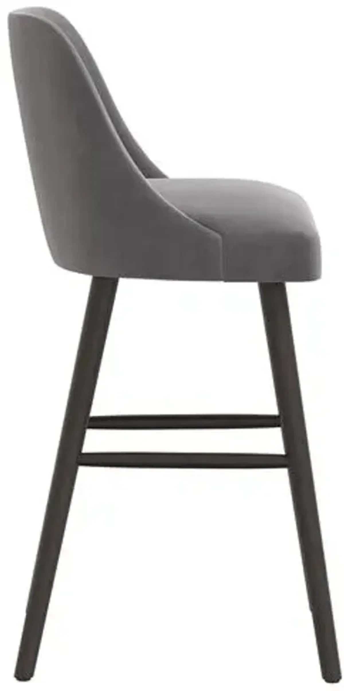 Barron Velvet Barstool - Gray