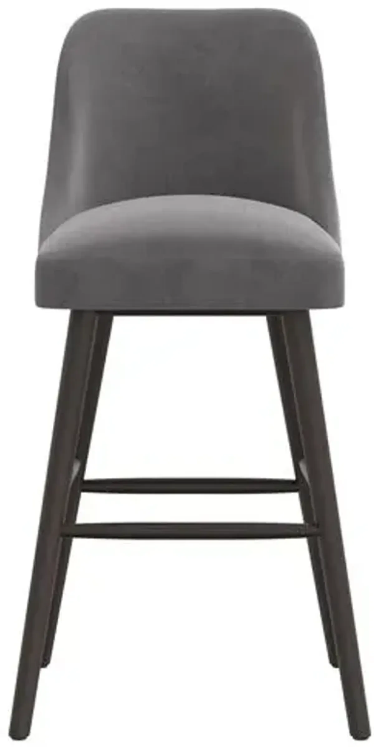 Barron Velvet Barstool - Gray