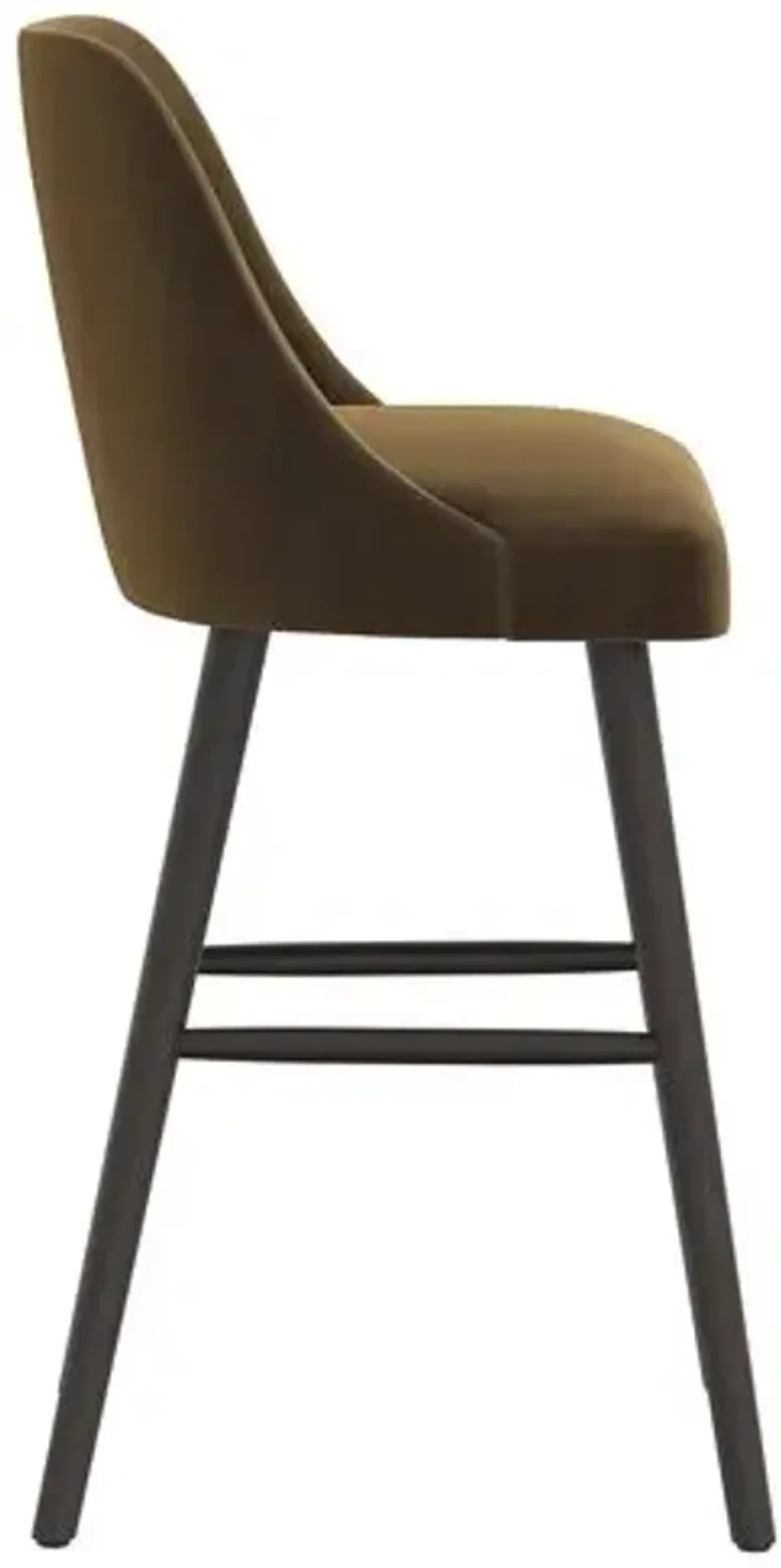 Barron Velvet Barstool - Brown