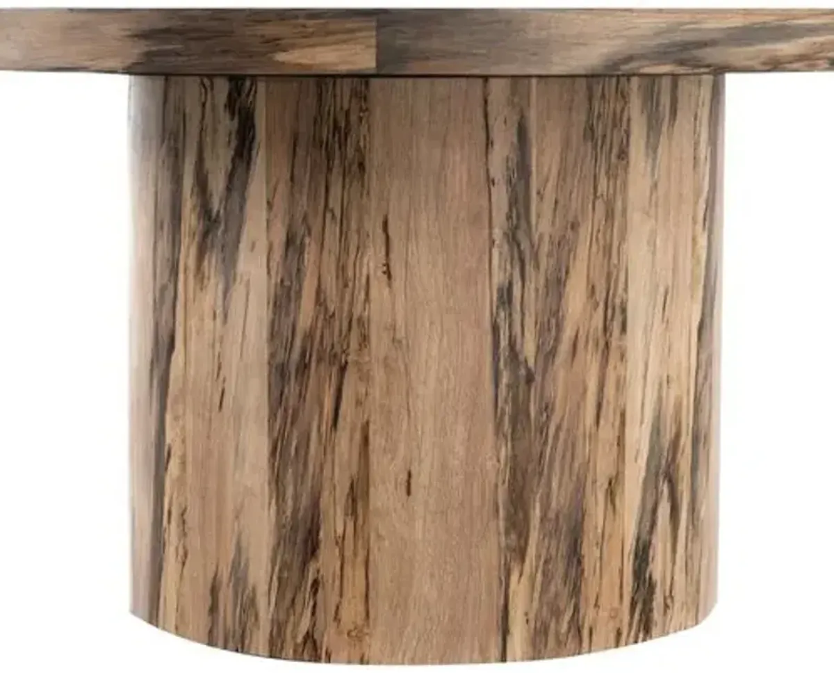 Caden 60" Round Dining Table - Spalted Primavera