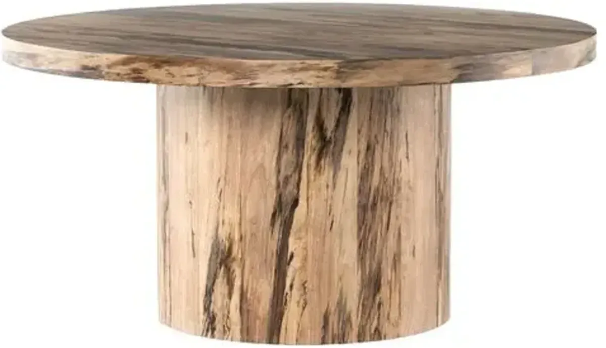 Caden 60" Round Dining Table - Spalted Primavera