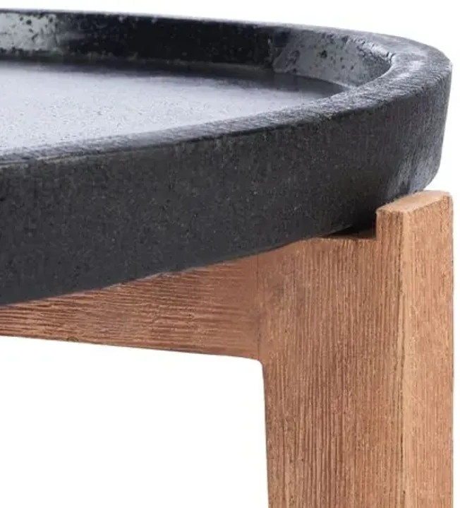 Lissa Outdoor Side Table - Black