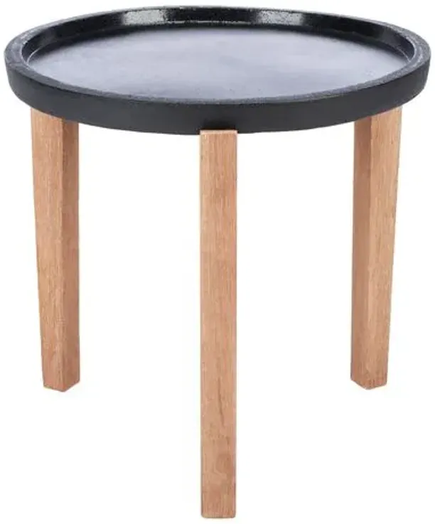 Lissa Outdoor Side Table - Black