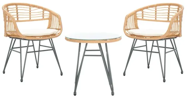 Tess 3-Pc Outdoor Lounge Set, Natural