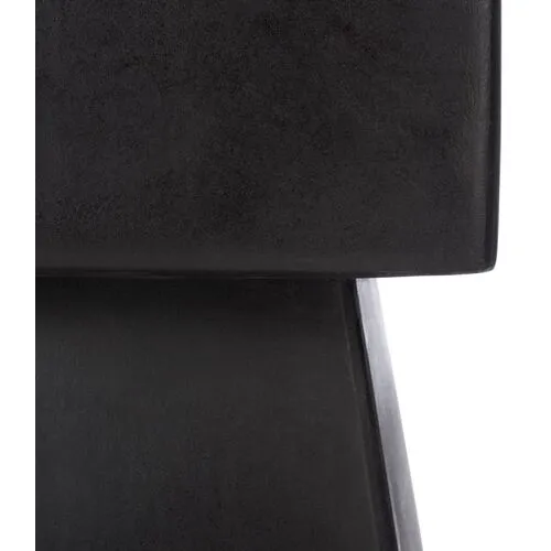 Marisol Outdoor Accent Table - Black - 18.1H x 13.7W x 13.7D in