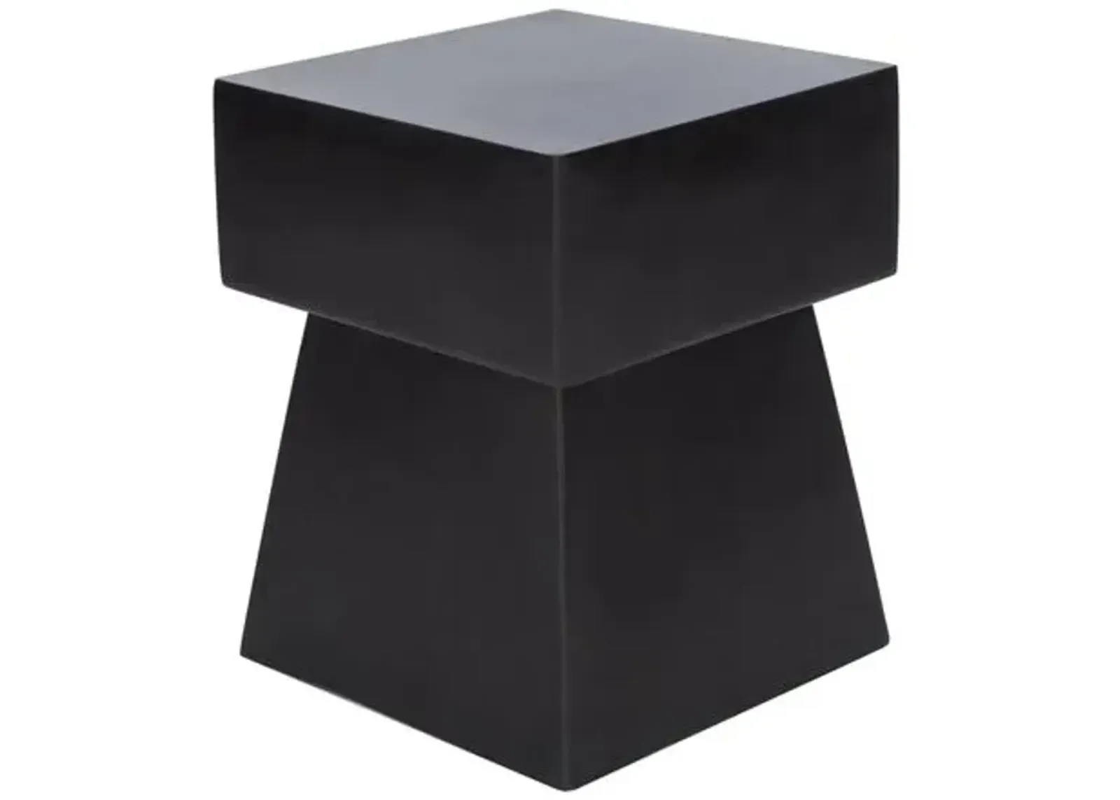 Marisol Outdoor Accent Table - Black - 18.1H x 13.7W x 13.7D in