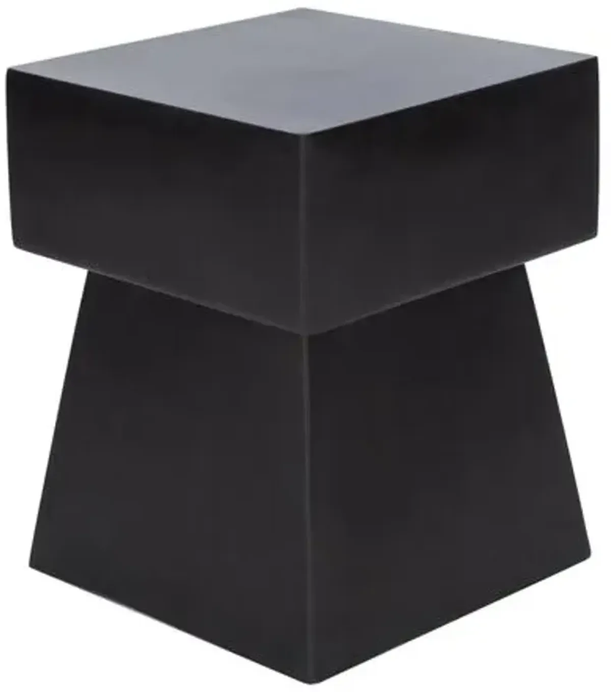 Marisol Outdoor Accent Table - Black - 18.1H x 13.7W x 13.7D in