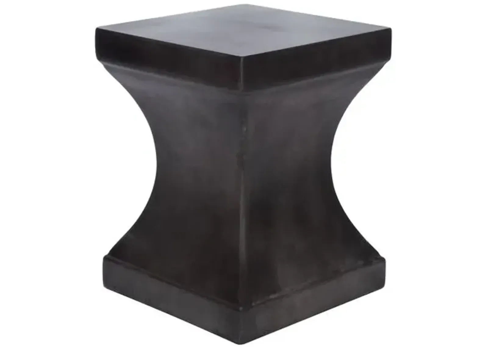 Isolde Outdoor Accent Table - Black - 17.7H x 13.7W x 13.7D in