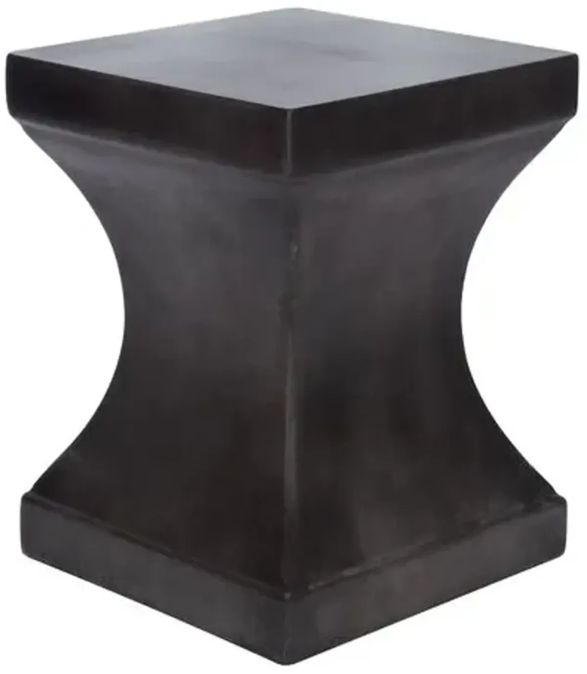 Isolde Outdoor Accent Table - Black - 17.7H x 13.7W x 13.7D in