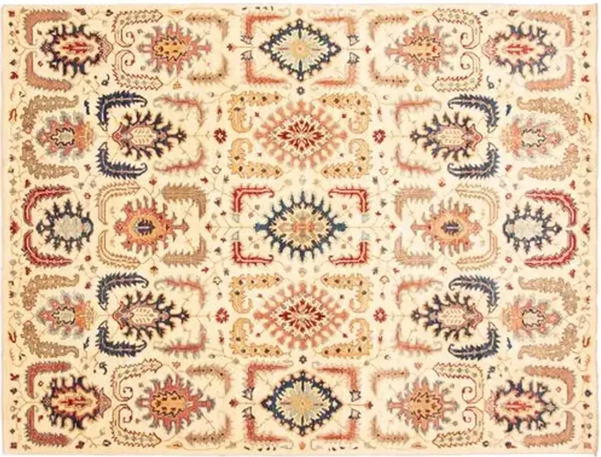 9'1"x12' Aryana Handmade Rug - Ivory - ECARPETGALLERY - Ivory