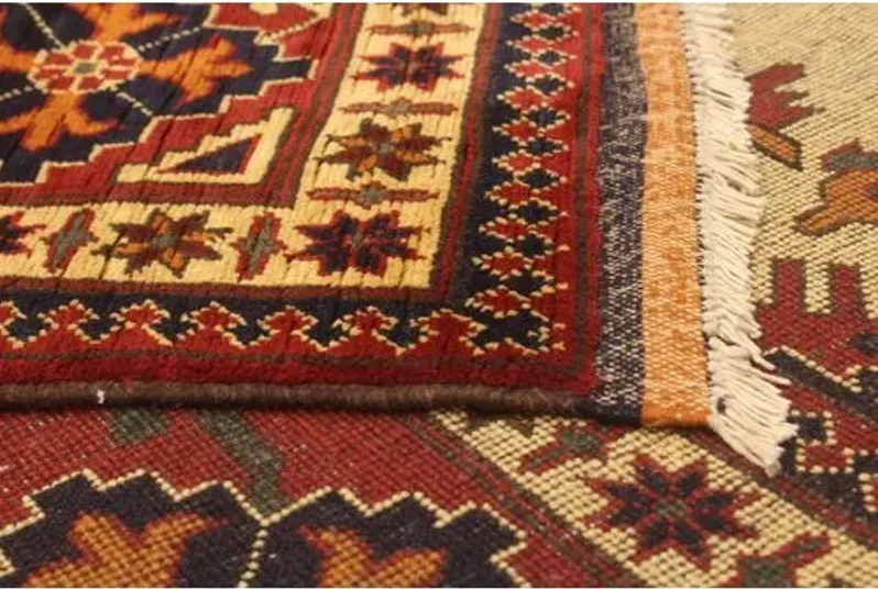 9'9"x13'4" Kargahi Handmade Rug - Ivory - ECARPETGALLERY - Brown - Brown