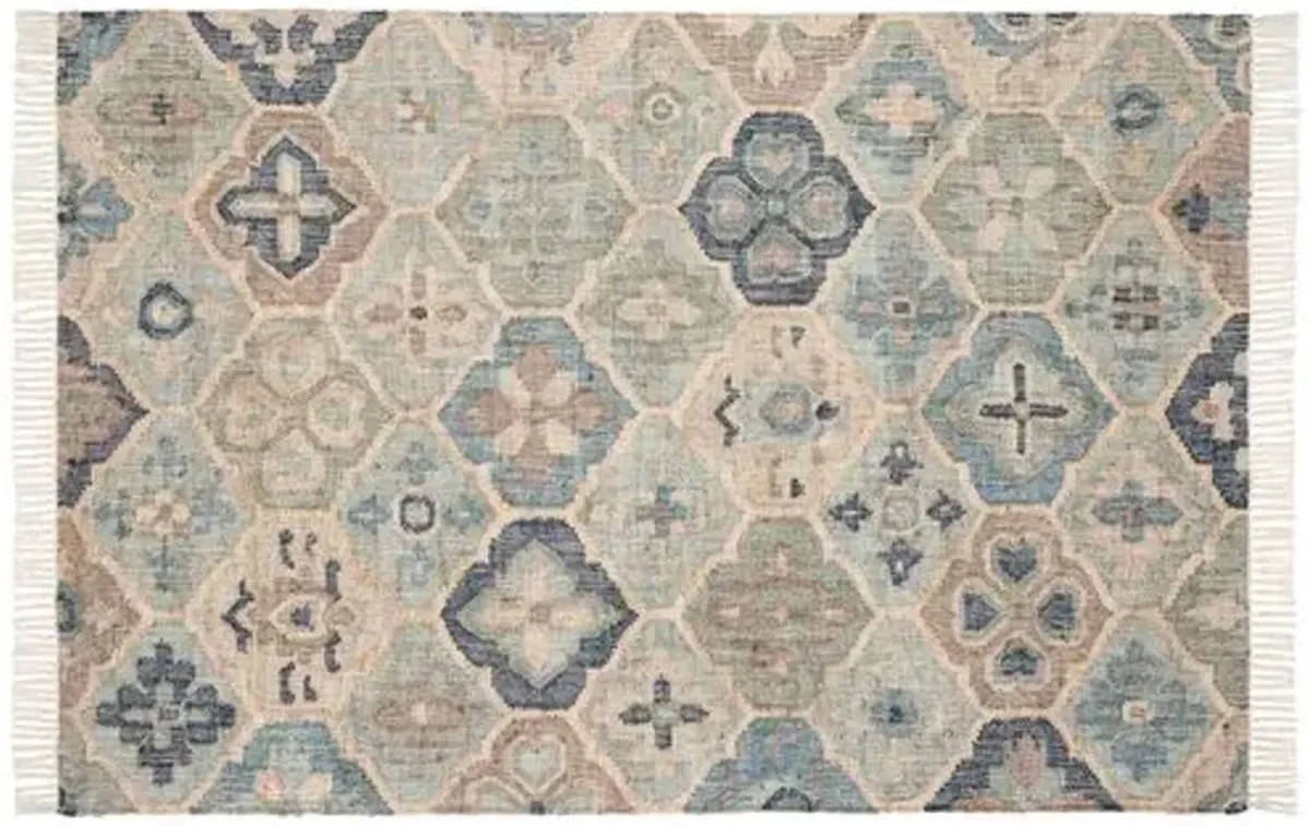 Pali Jute Woven Rug - DASH & ALBERT - Blue - Blue