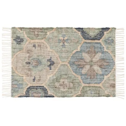 Pali Jute Woven Rug - DASH & ALBERT - Blue - Blue